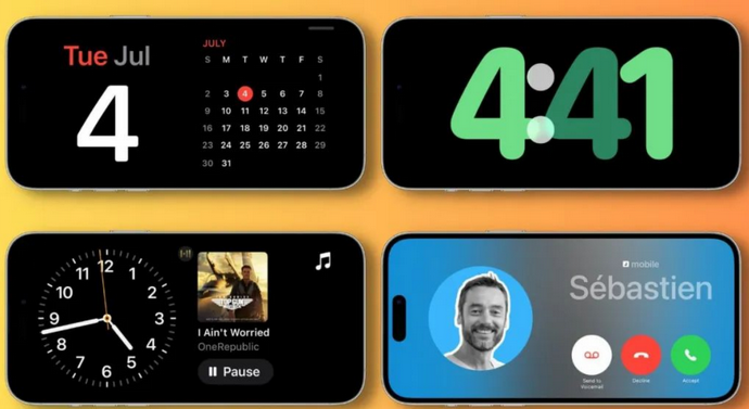 微山苹果手机维修分享iOS17横屏充电待机显示有什么好处 